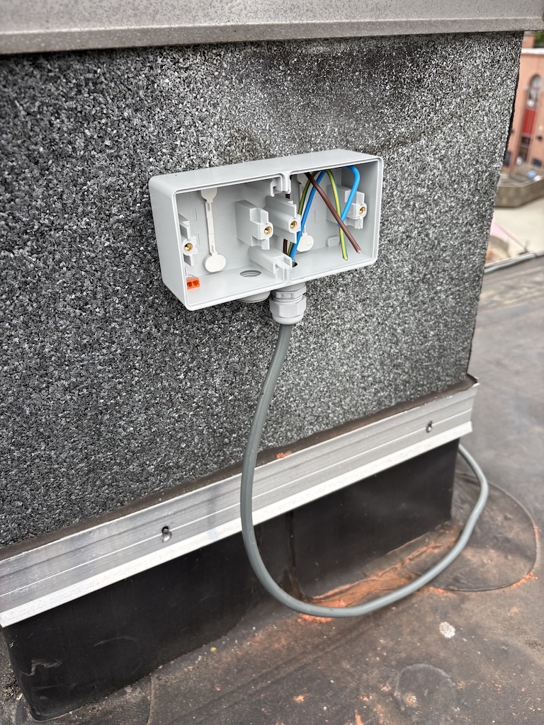 Electrical outlet open